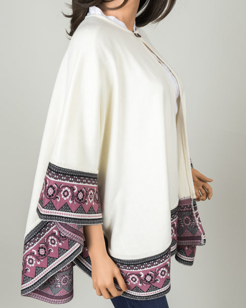 Soft Convertible Alpaca Poncho Shawl