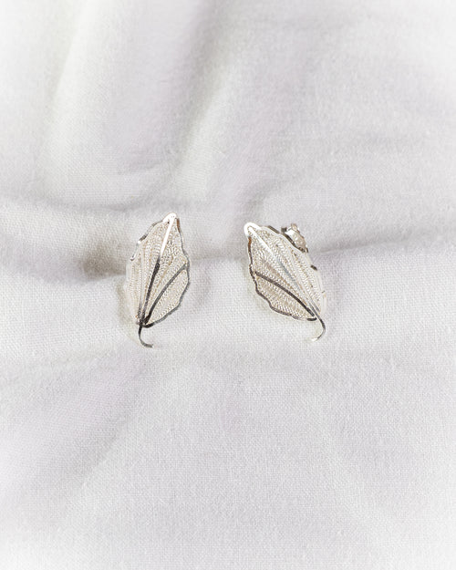 Leaf Filigree Stud Earrings