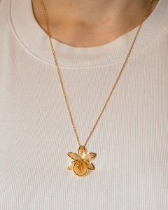 Orchid Filigree Pendant Necklace