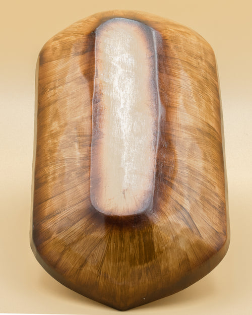 Decorative Hand-Painted Brown & Gold Bowl