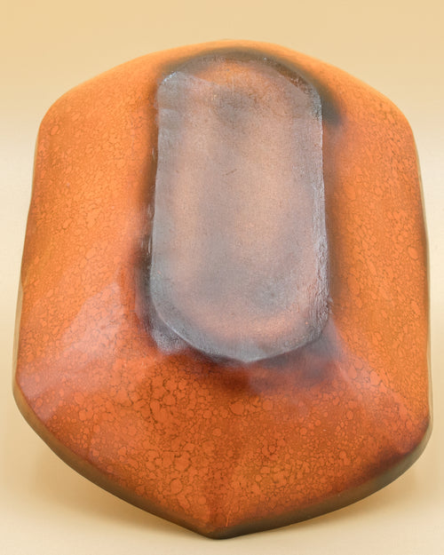 Decorative Hand-painted Orange & Gold Bowl