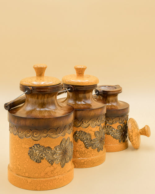 Decorative Wooden Pail Set