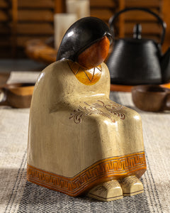 Wooden Cholita Statue