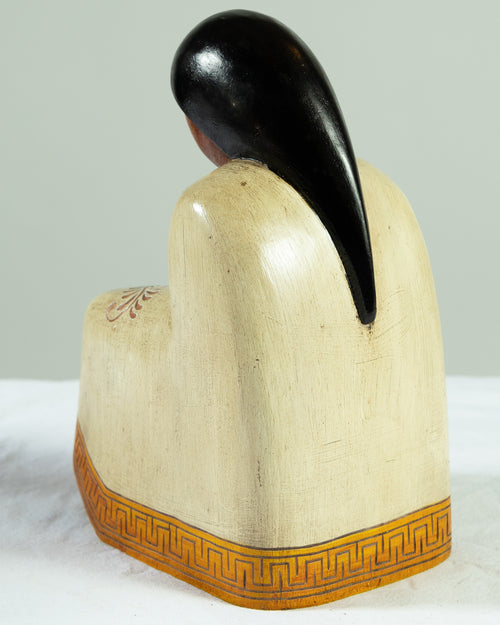 Wooden Cholita Statue