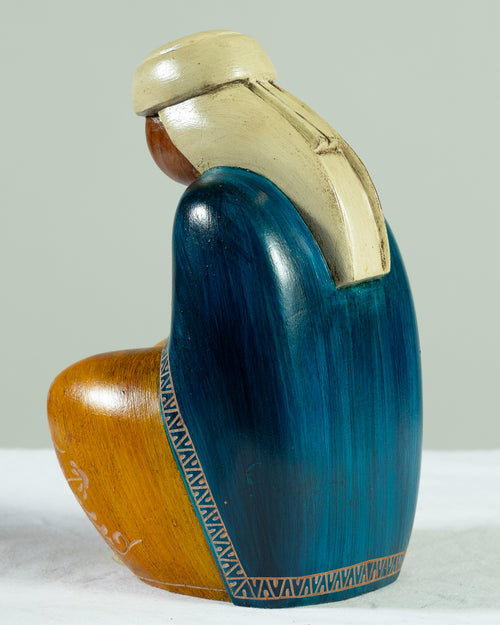 Wooden Indigenous Man Statue