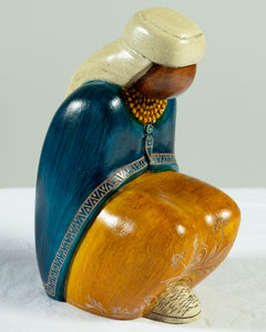 Wooden Indigenous Man Statue