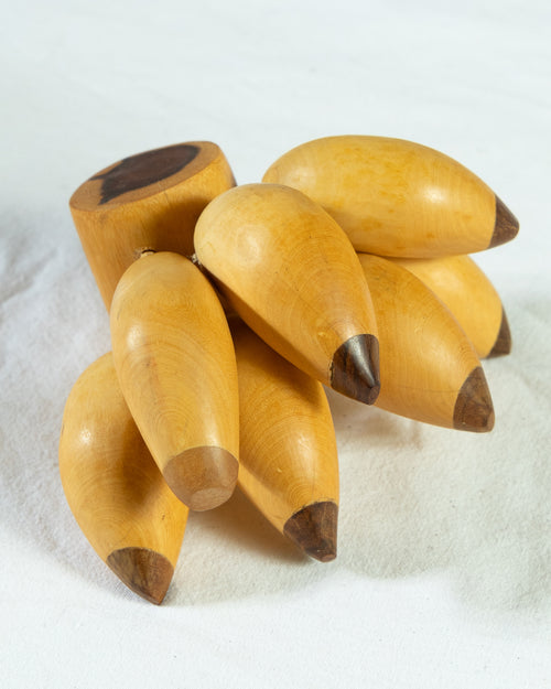 Hand-Carved Wooden Banana Decor