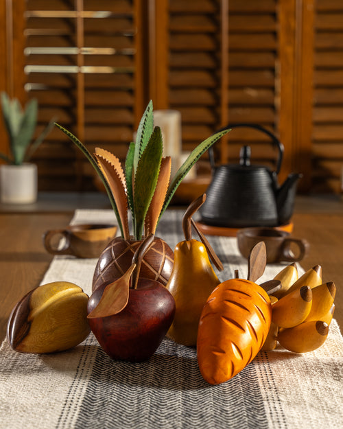 Hand-Carved Wooden Carrot Decor