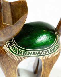 Decorative Hand-Painted Wooden Cat Trio