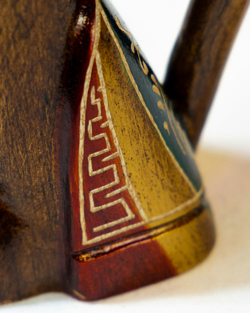 Decorative Hand-Painted Wooden Sitting Cat Trio