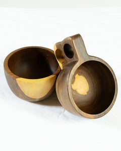 Hand-Carved Coffee Mug Duo