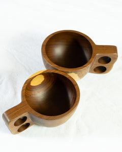 Hand-Carved Coffee Mug Duo