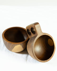 Hand-Carved Coffee Mug Duo