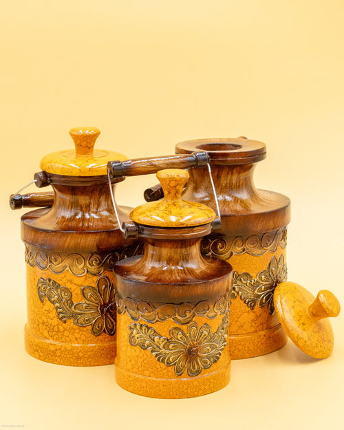 Decorative Wooden Pail Set