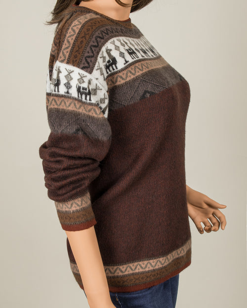 Brown Alpaca Blend Sweater