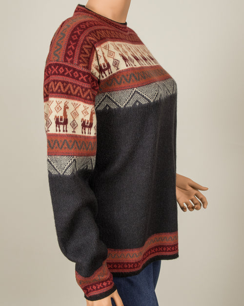 Red Alpaca Blend Sweater