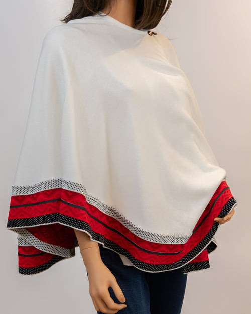 Soft Convertible Alpaca Poncho Shawl