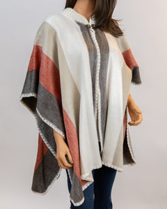 Striped Alpaca Poncho