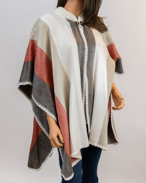 Striped Alpaca Poncho