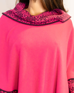 Poncho with Cowl Collar