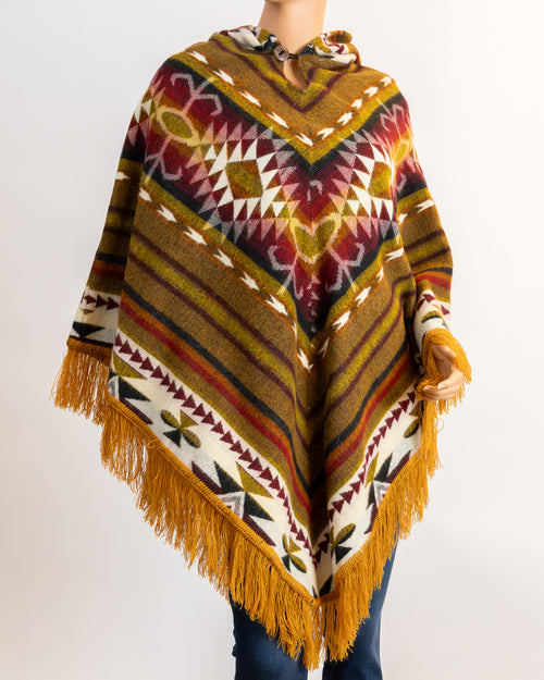 Fringed Alpaca Poncho