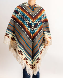 Fringed Alpaca Poncho