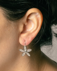 Small Filigree Flower Dangle Earrings