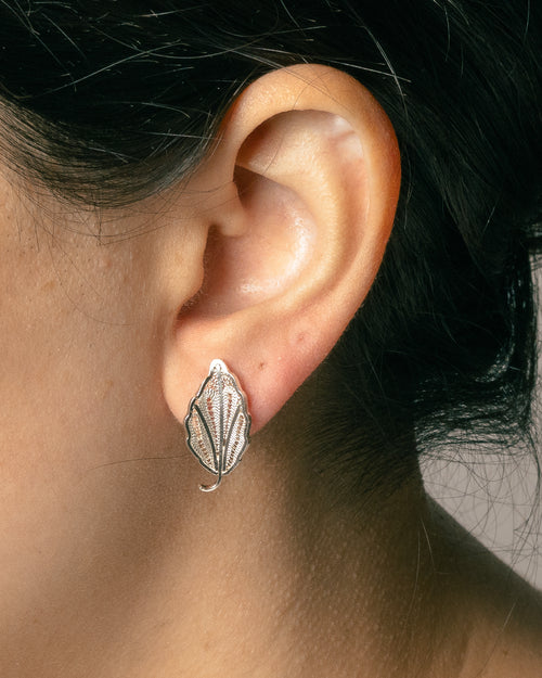 Leaf Filigree Stud Earrings