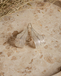 Large Leaf Filigree Earrings