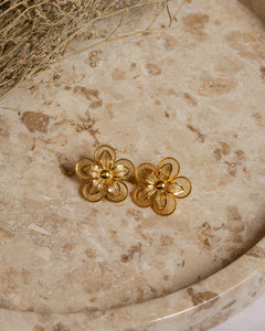 Medium Flower Filigree Earrings