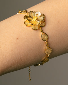 Layered Floral Filigree Bracelet