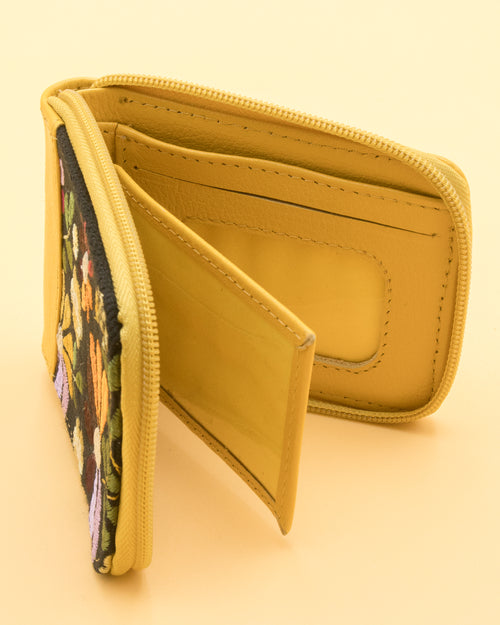 Leather Zip Bifold Wallet